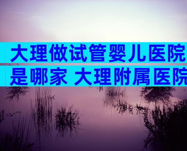 大理做试管婴儿医院是哪家 大理附属医院生殖科试管婴儿做得好吗